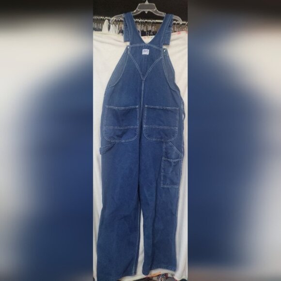 Liberty Overalls Carpenter Dark Denim 34x30 Worker Western Classic - Picture 7 of 7